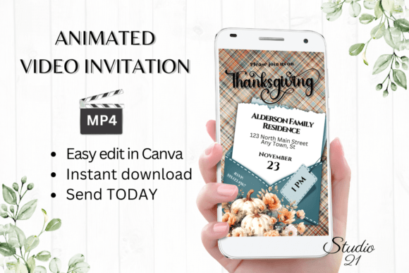 Animated Thanksgiving Invitations: Create Festive Digital Evites Fast