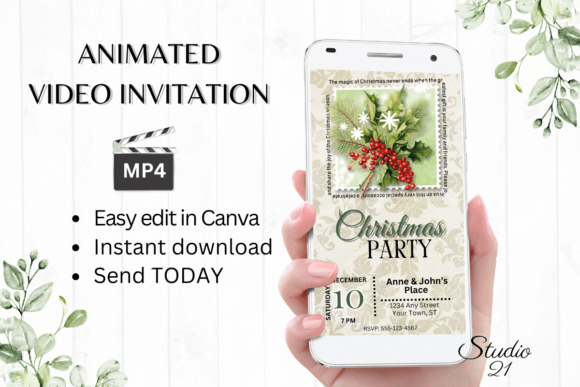 Christmas Invitation & Digital Animated Video Template Guide
