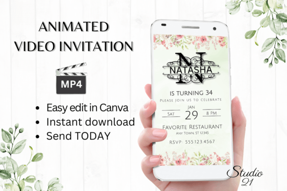 Design a Personalized Birthday Invitation with Monogram Letter N