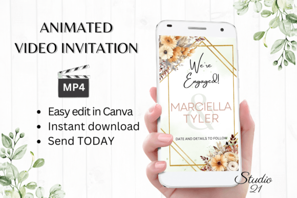 Fall Engagement Announcement W1164B: A Digital Invitation Template