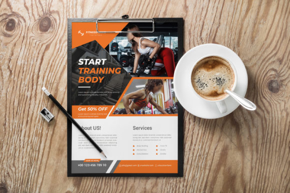 Get More Members with a Clean Fitness Gym Flyer Template