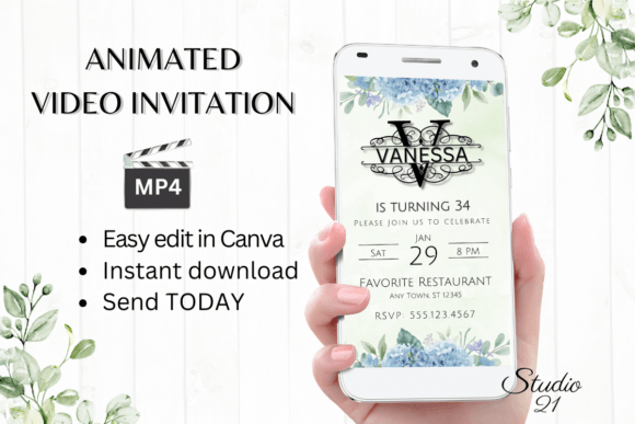 Personalize Your V-Day: The Birthday Invitation (Monogram Letter V)
