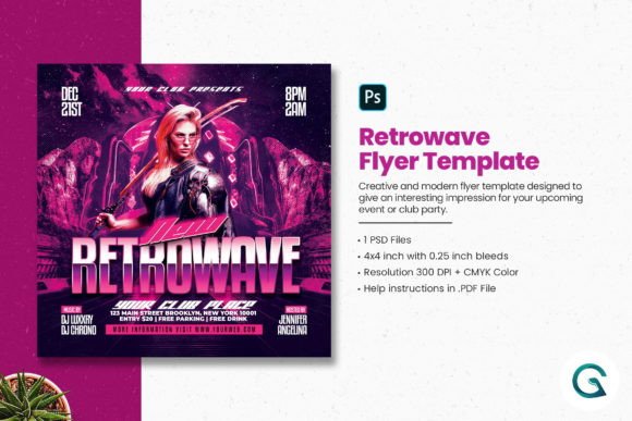 Retrowave Flyer: Crafting Neon-Drenched Nostalgia for Modern Events