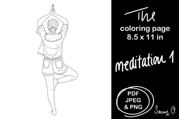 Yoga Pose Meditation Mindfulness PNG KDP: A Designer's Versatile Asset