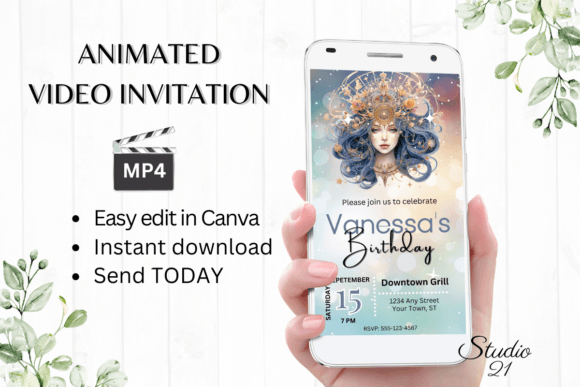 Zodiac Birthday Invitation - Virgo: A Modern Design Asset
